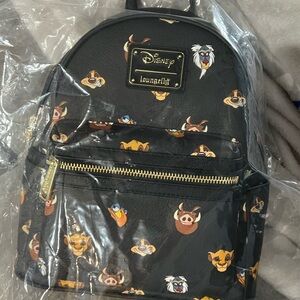 Disney Loungefly Black Backpack with Lion King Characters